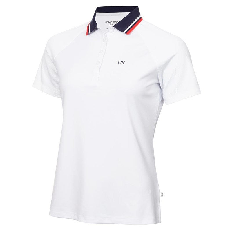 Ladies Holloway Polo Shirt White/Navy