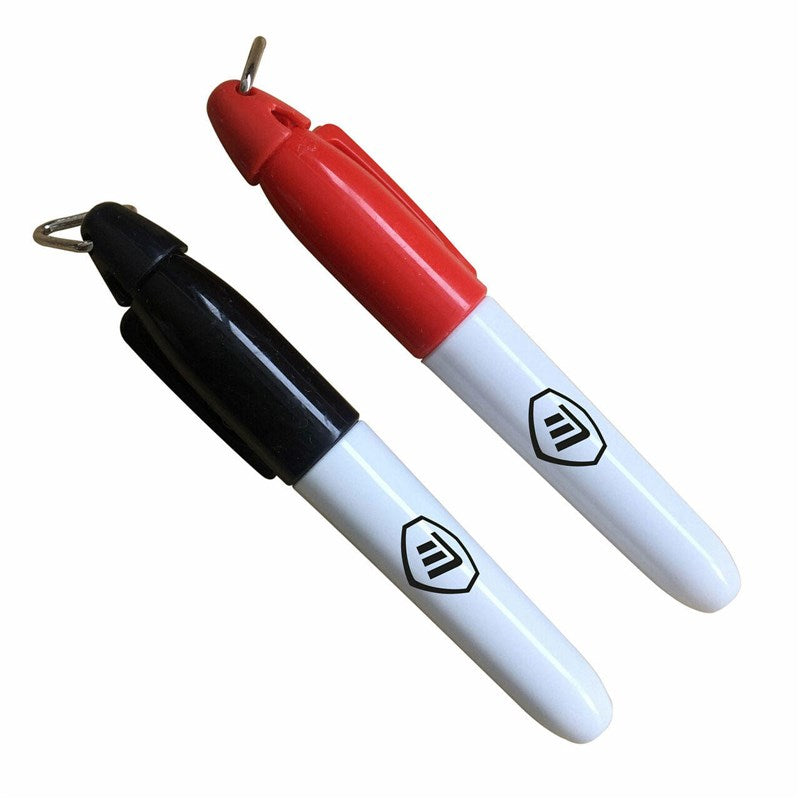 Waterproof Golf Ball Marker Pens Pack of 2 Red/Black