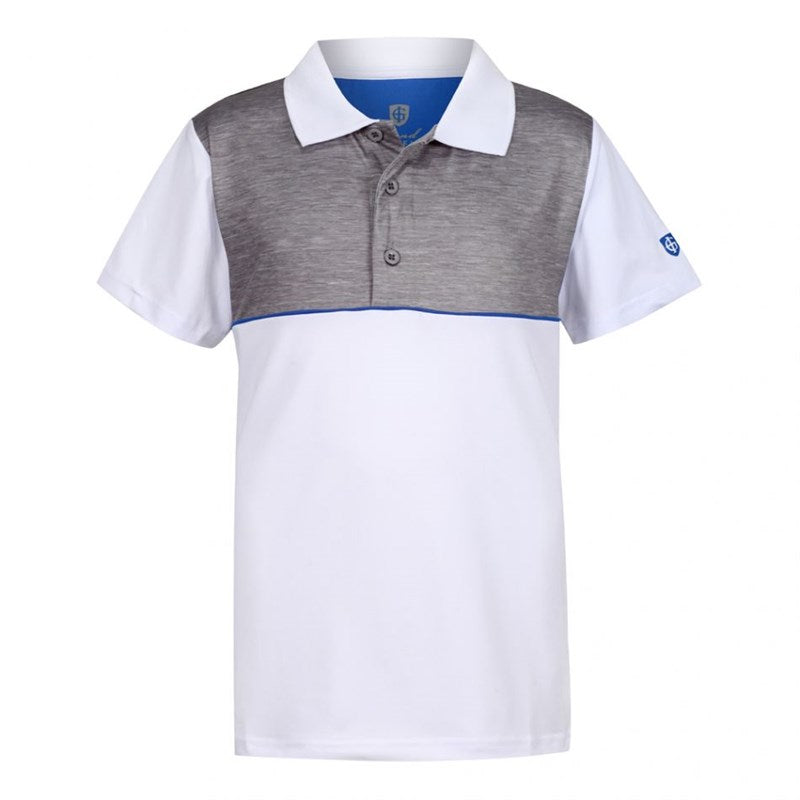 Junior Highlight Print Polo Shirt - White