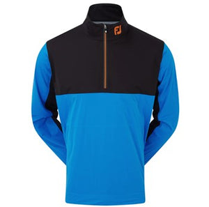 HydroKnit Half-Zip Rain Jacket Sapphire & Black Orange