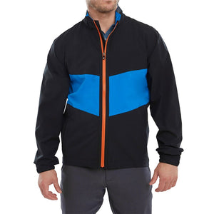 HydroLite Rain Jacket Black, Sapphire & Orange