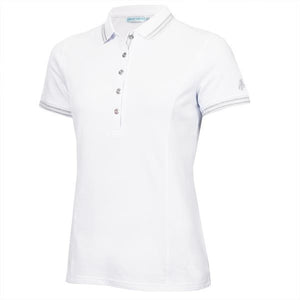 Martha Pique Ladies Golf Polo White